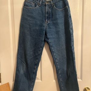 LL Bean Jeans Womens 10P Petite 10 Flannel Lined Original Fit HIgh Rise Mom